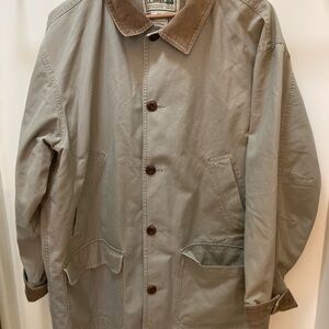 VTG L. L. Bean Tan Barn Jacket with Brown corduroy Collar